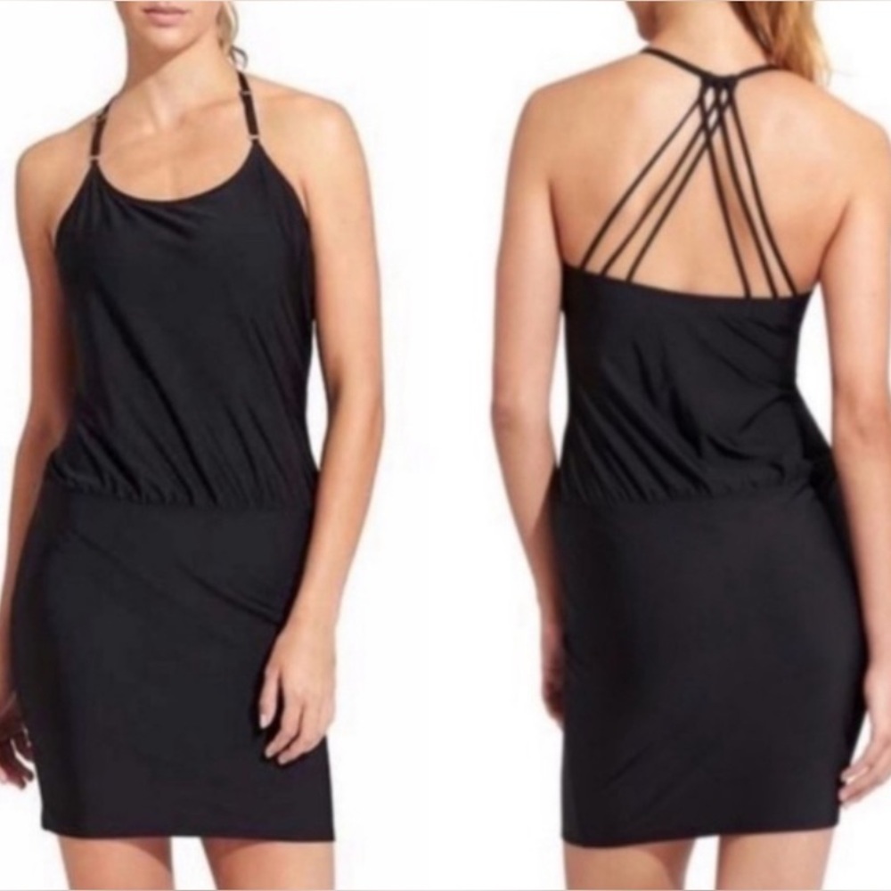Athleta Black Strappy Athletic Dress